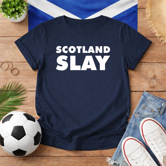 Scotland Slay World Cup Scotland Slogan Baby Tee