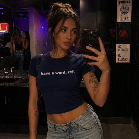 Have A Word Ref World Cup Scotland Slogan Baby Tee