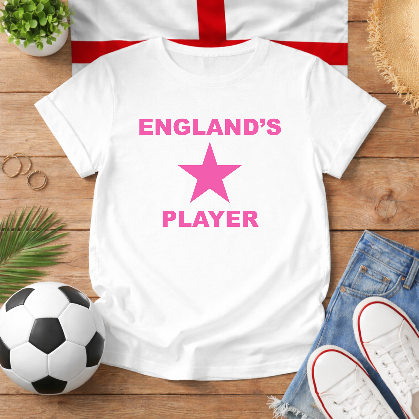 England Star Player World Cup Slogan Baby Tee