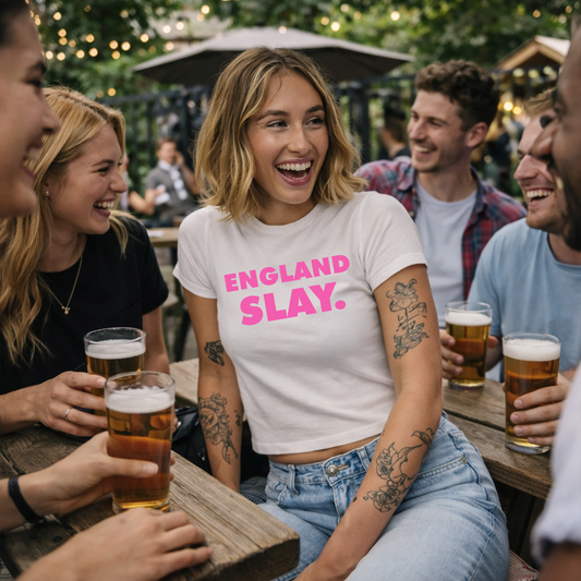 England Slay World Cup Slogan Baby Tee