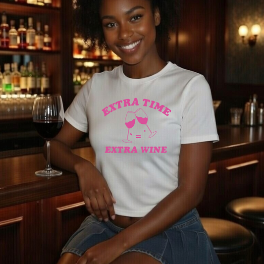 Extra Time = Extra Wine World Cup Slogan Baby Tee