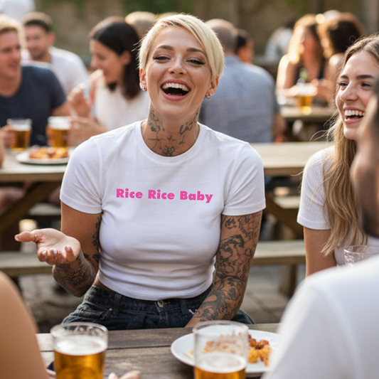 Rice Rice Baby World Cup Slogan Baby Tee